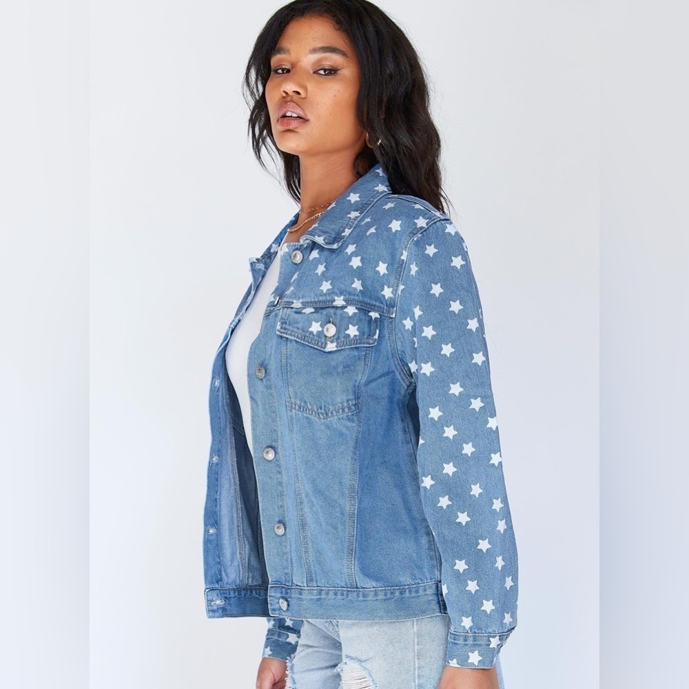 New with tags Princess Polly Superstar Denim Jacket - Picture 2 of 3
